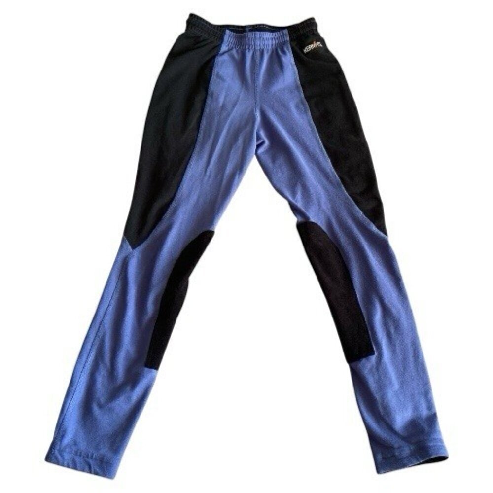 Kerrits Kids Euro Full Seat Riding Breeches Purple & Black Size 5Y/6Y